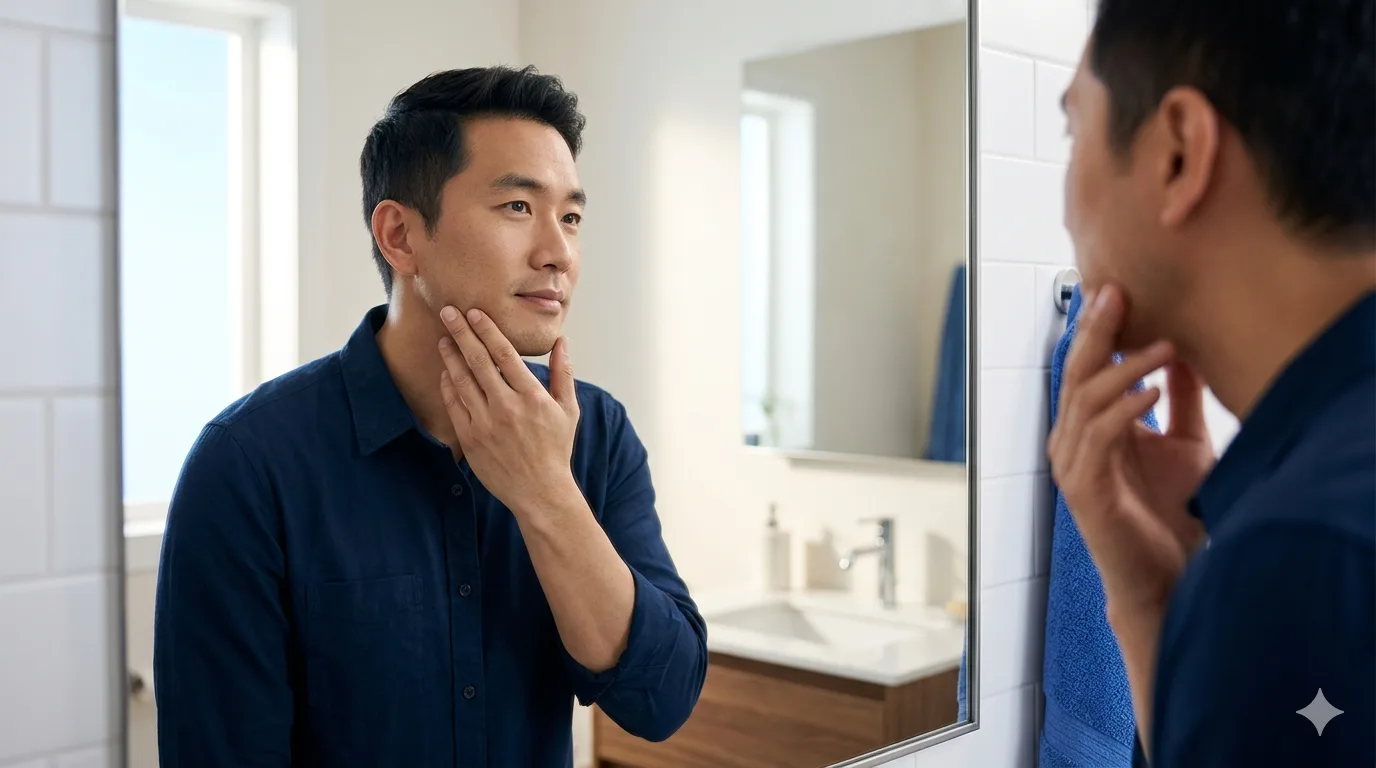 Dental Abscess: Symptoms and Treatment - Dental abscess symptoms mirror reflection.