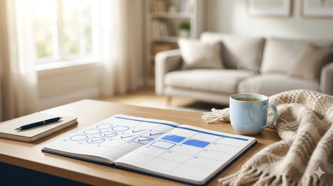 Recovery calendar at home: calm, normal routine after apicoectomy